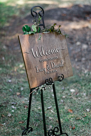 Personalized Wedding Welcome Sign | Modern 3D Wedding Reception Signs